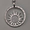 Vintage sterling silver pendant with sun design, 11.5g, with necklace