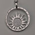 Vintage sterling silver pendant with sun design, 11.5g, with necklace