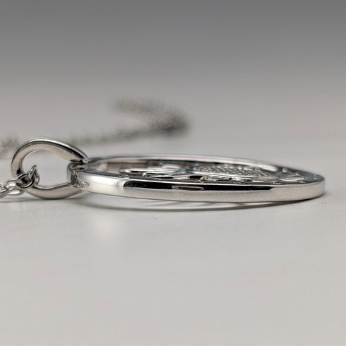 Vintage sterling silver pendant with sun design, 11.5g, with necklace