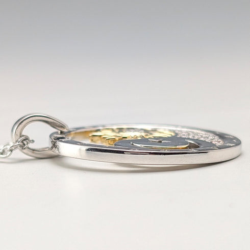 復古純銀吊墜月亮和太陽設計 13.5 克帶項鍊