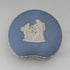 British Vintage Wedgwood Jasperware Bean-Shaped Trinket Box, Pale Blue