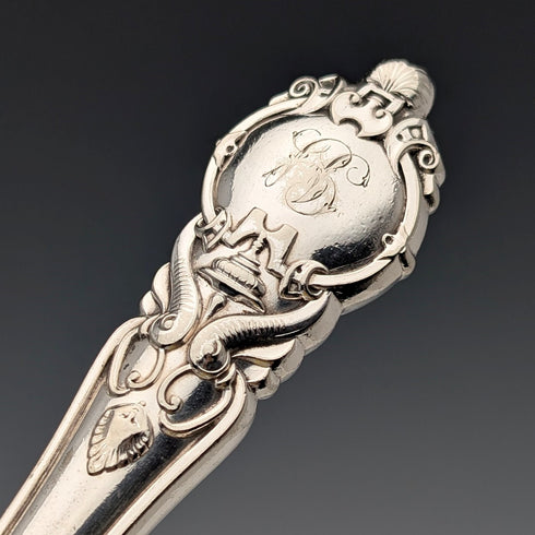 19世紀後半 英国アンティーク シルバープレート製ハンドル カトラリー7ペア John Gilbert