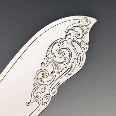 19世紀後半 英国アンティーク シルバープレート製ハンドル カトラリー7ペア John Gilbert