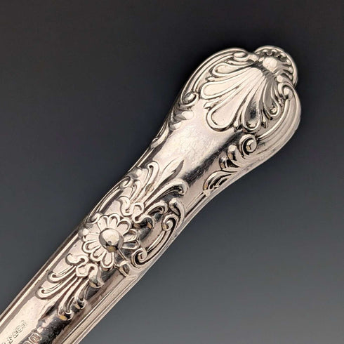 Cubertería para pescado de 6 pares, plata de ley con mangos de plata, Harrison Fisher, antigüedad británica de 1909