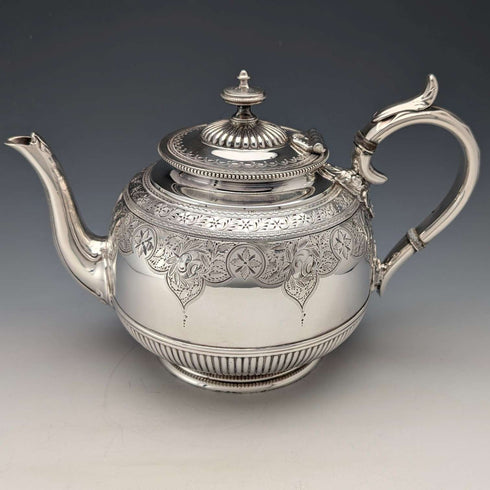 19 世紀末英國古董鍍銀茶壺 James Dixon&Sons