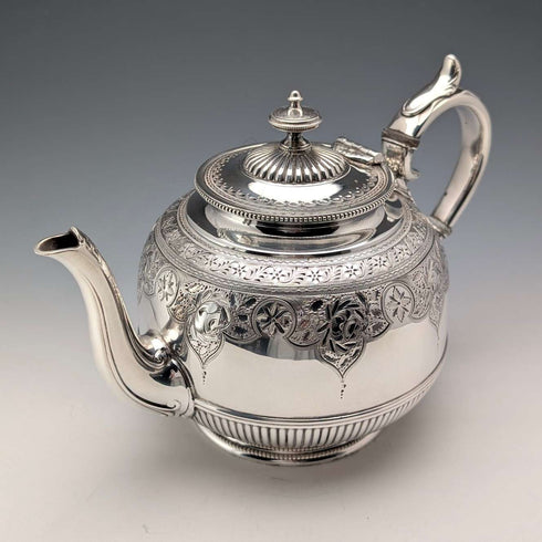 19 世紀末英國古董鍍銀茶壺 James Dixon&Sons