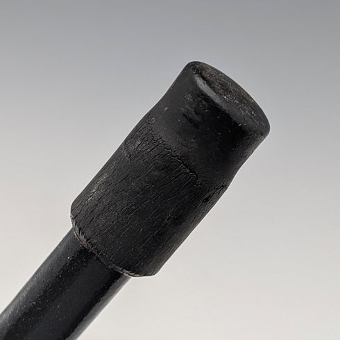 英国アンティーク ブラックシャフト 曲がりハンドル ステッキ 杖 90cm