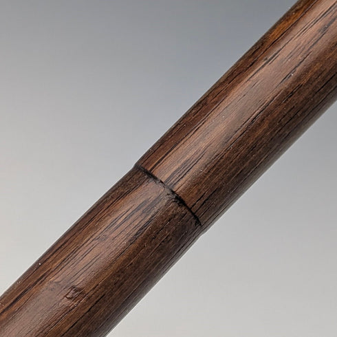 英国アンティーク 紳士用 ブラウンシャフト 曲がりハンドル ステッキ 杖 78cm