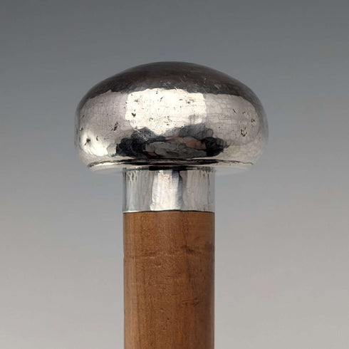 復古超厚舌軸純銀圓柄手杖 86 厘米