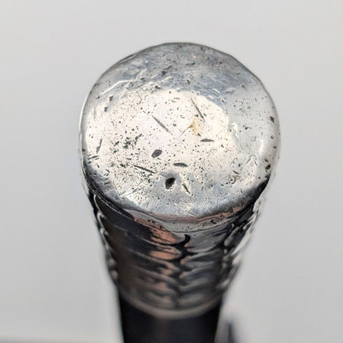 美國古董黑軸鱷魚風格純銀裝飾手柄手杖 80 厘米