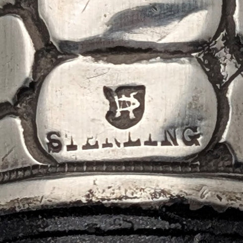 美國古董黑軸鱷魚風格純銀裝飾手柄手杖 80 厘米