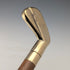 British vintage tan shaft golf club shaped split walking stick 90cm