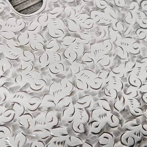 1897年 英国アンティーク 純銀製 スライド式 カードケース 80g HENRY WILLIAMSON