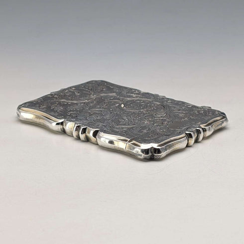 1856年 英国アンティーク 純銀製 カードケース 66g Frederick Marson