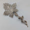 Antique sterling silver filigree leaf design tea caddy spoon