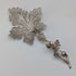Antique sterling silver filigree leaf design tea caddy spoon