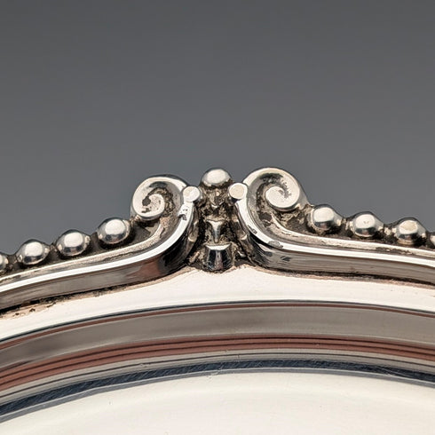 十九世紀末英國古董鍍銀卡盤直徑 19 厘米