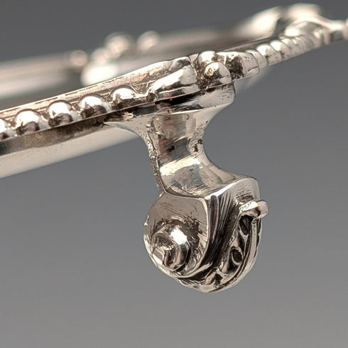 十九世紀末英國古董鍍銀卡盤直徑 19 厘米