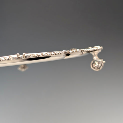 十九世紀末英國古董鍍銀卡盤直徑 19 厘米