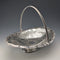 1900 British antique silver plate basket with movable handle by Roberts & Belk