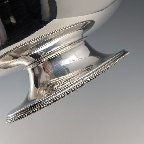 1900 British antique silver plate basket with movable handle by Roberts & Belk