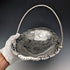1900 British antique silver plate basket with movable handle by Roberts & Belk