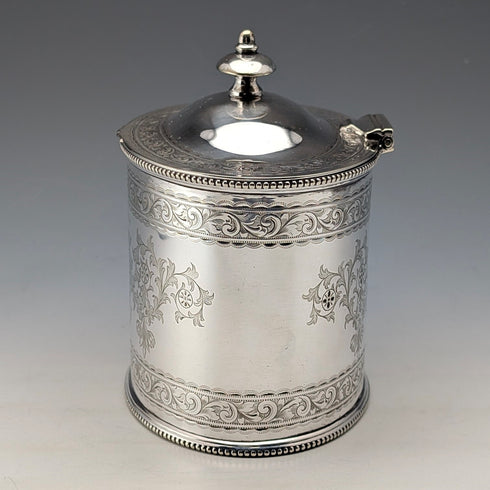 Late 19th Century British Antique Silver Plated Tea Caddy Box Richard Martin & Sons