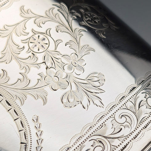 Late 19th Century British Antique Silver Plated Tea Caddy Box Richard Martin & Sons