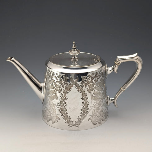 1885年頃 英国アンティーク シルバープレート製 ティーセット 3点セット Briddon Brothers