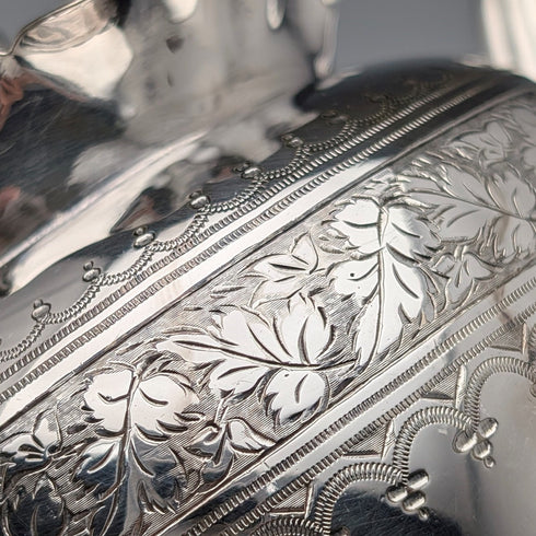 19世紀後半 英国アンティーク シルバープレート製 バチェラー ティーセット 3点セット Roberts&Belk