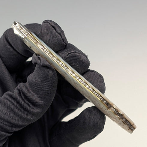 1903 British antique white mother-of-pearl handle, pure silver blade penknife, Fattorini & Sons