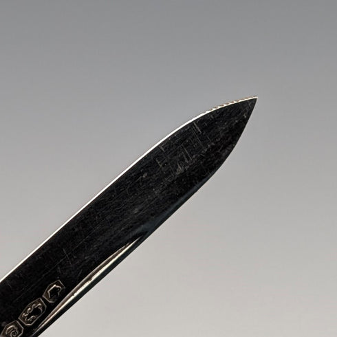 1924 年英國古董白色珍珠手柄純銀刀片小刀 John Yeomans Cowlishaw