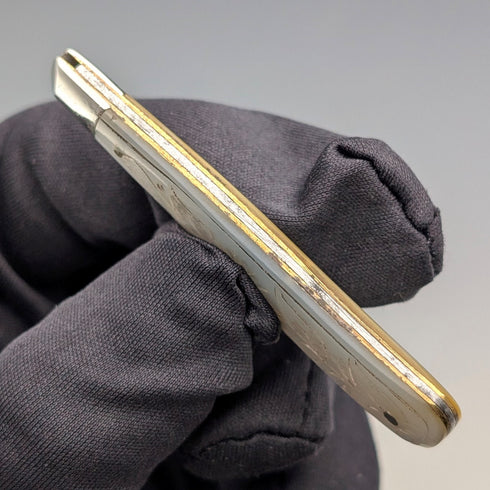 1924 年英國古董白色珍珠手柄純銀刀片小刀 John Yeomans Cowlishaw