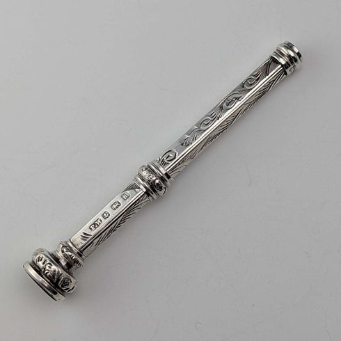 1908年頃 英国アンティーク 純銀製製 推進式ペンシル 59-81mm Francis Webb