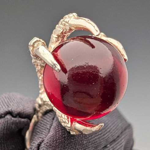 Circa 1900 British antique sterling silver Albert chain 28g claw and bowl fob