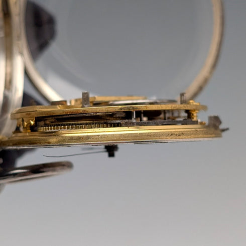 1862 British antique decorative dial key-wound pocket watch, diameter 53mm, in good working order