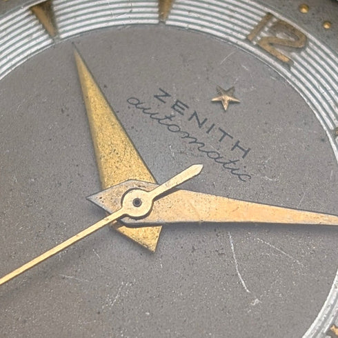 1950年代左右 Zenith 紳士用 自動上鍊腕錶 Cal133 35mm不鏽鋼錶殼 運作良好