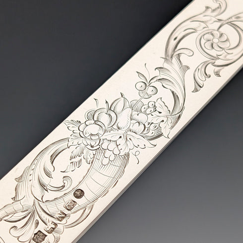 1856 年英國古董純銀餐具一對總重 174 克 Martin Hall