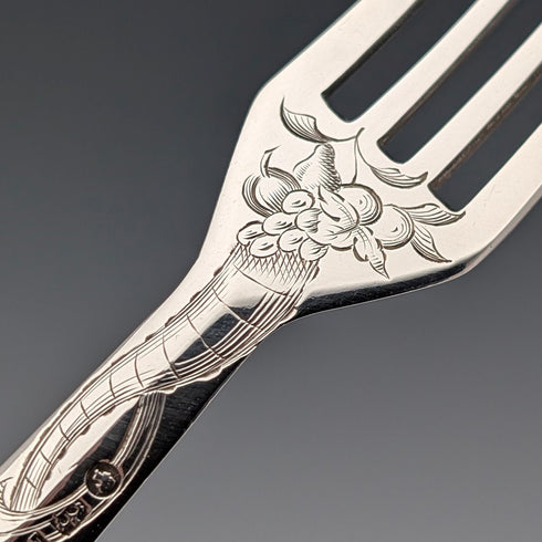 1856 年英國古董純銀餐具一對總重 174 克 Martin Hall