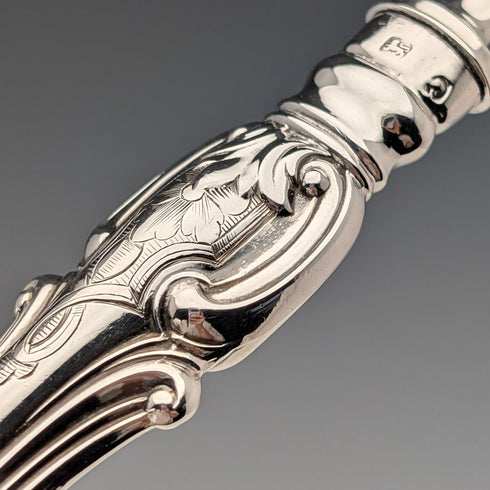 1856 年英國古董純銀餐具一對總重 174 克 Martin Hall