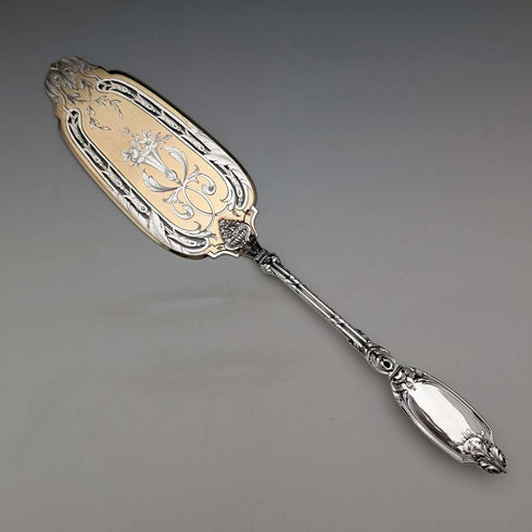 約 1900 年法國古董 950 銀糕點服務器 109 克 Eugene Lefebvre 帶盒