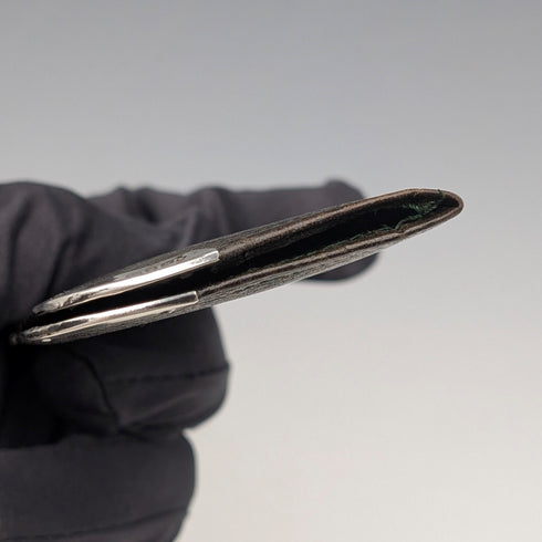 1902 年英國古董純銀裝飾小號皮革皮夾票夾