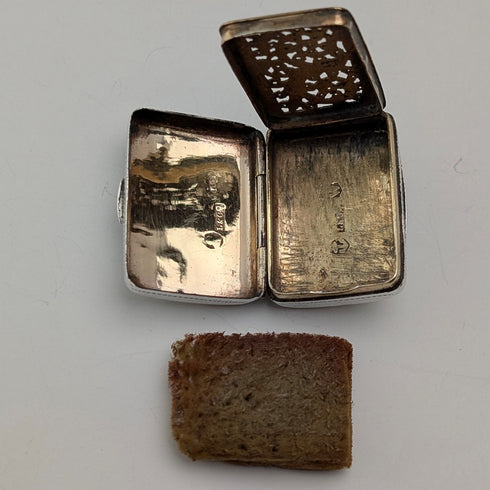 1820年 英国アンティーク 純銀製 ヴィネグレット スポンジ付 Ledsam&Vale