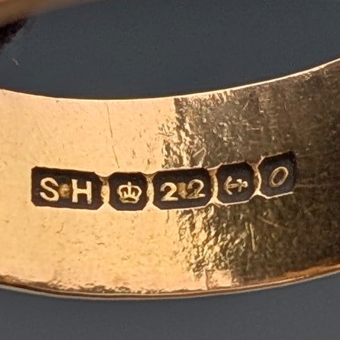 1963年英國復古珠寶K22金戒指5.6克(13號)戒指SH