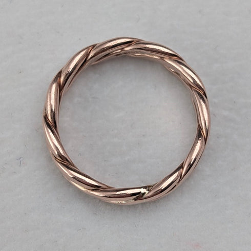 英國復古珠寶 9ct 金玫瑰金螺旋戒指 3g(8-9 號)戒指