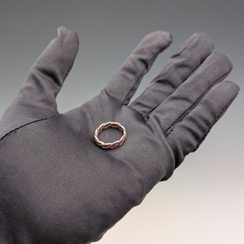 英國復古珠寶 9ct 金玫瑰金螺旋戒指 3g(8-9 號)戒指