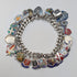 1965 British Vintage Sterling Silver Charm Bracelet 74g WJS