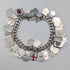 1965 British Vintage Sterling Silver Charm Bracelet 74g WJS