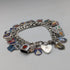 1965 British Vintage Sterling Silver Charm Bracelet 74g WJS