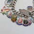 1965 British Vintage Sterling Silver Charm Bracelet 74g WJS